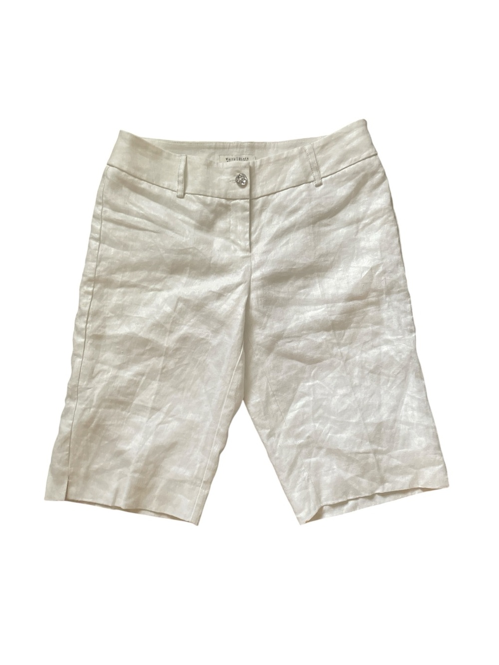 White House Black Market NWT Cream Bermuda Shorts